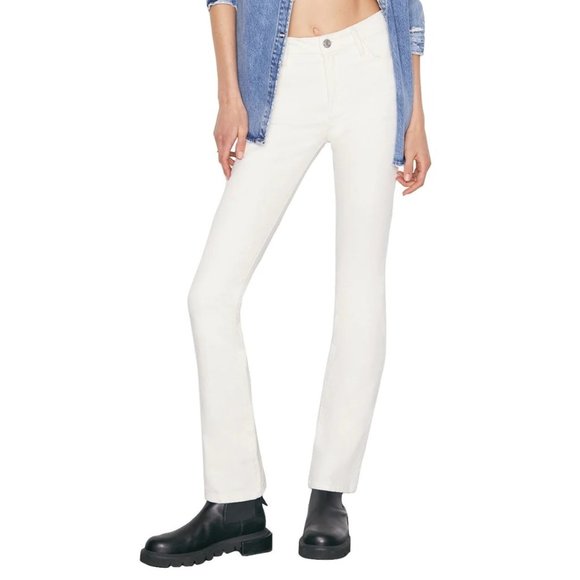 FRAME Le Mini Cropped Bootcut Jeans in Au Natural - NWT - Size 28 - Picture 1 of 4